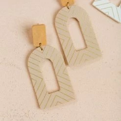 Fame Eunice Leather Arch Earrings Accessories