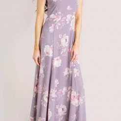 Everly Bridal Sophie Lavender Floral Maxi Dress