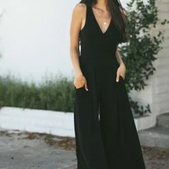 Final Touch Remi Surplice Sleeveless Jumpsuit