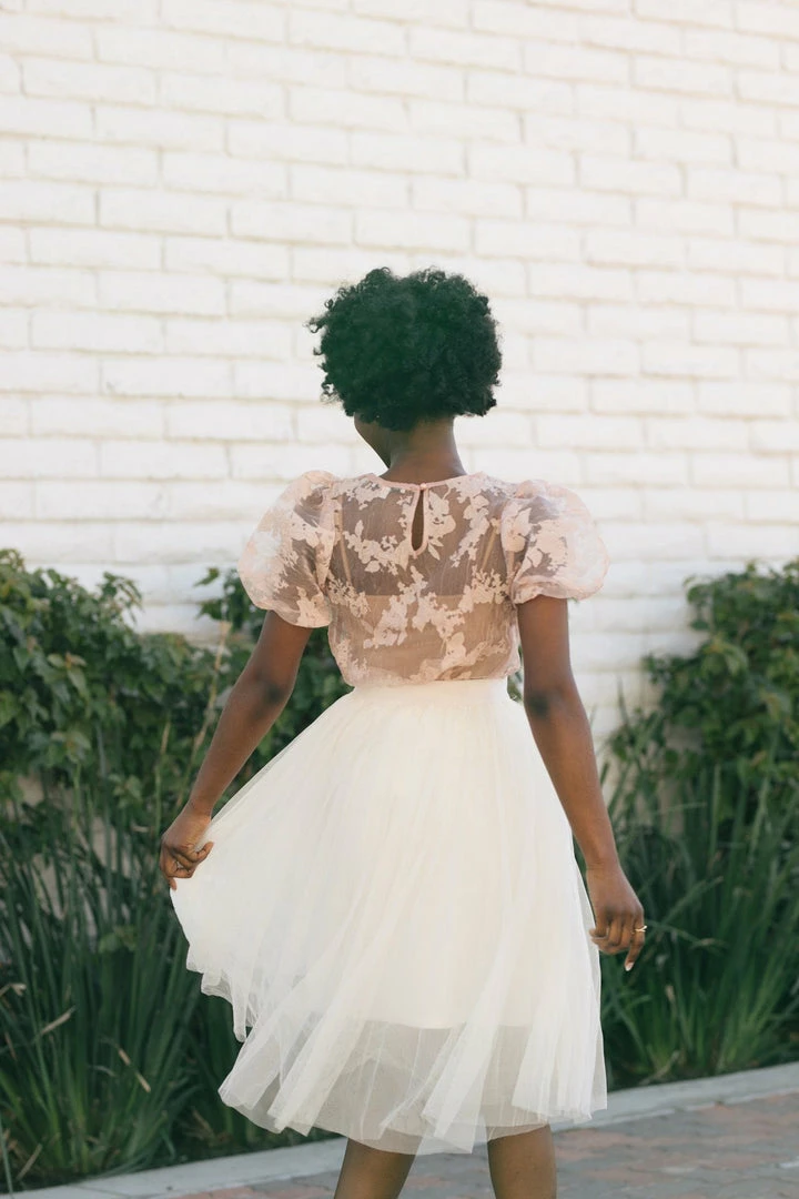 Shopirisbasic Bonnie Organza Puff Sleeve Blouse Clothing