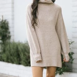 She + Sky Fleur Turtleneck Mini Dress