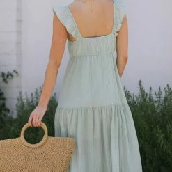 Blu Pepper Sara Buttoned Tiered Dress Clothing