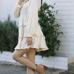 & Merci Ingrid Smocked Mini Dress Clothing