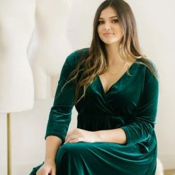 See And Be Seen Lucy Velvet Midi Dress Best Sellers