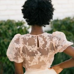 Shopirisbasic Bonnie Organza Puff Sleeve Blouse Clothing