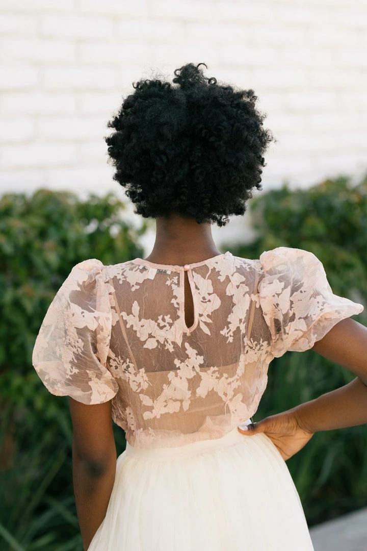 Shopirisbasic Bonnie Organza Puff Sleeve Blouse Clothing