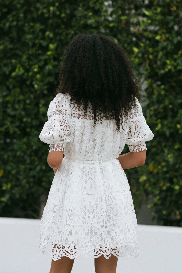 Just Me Antoinette Crocheted Lace Dress