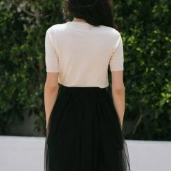 Ee:some Frances Tulle Midi Skirt Bridal