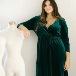 See And Be Seen Lucy Velvet Midi Dress Best Sellers