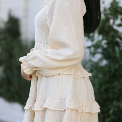 & Merci Ingrid Smocked Mini Dress Clothing