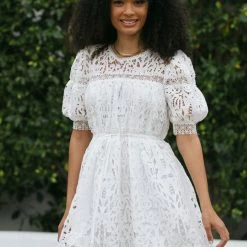 Just Me Antoinette Crocheted Lace Dress