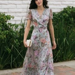 Aakaa Bridal Hallie Wrap Maxi Dress