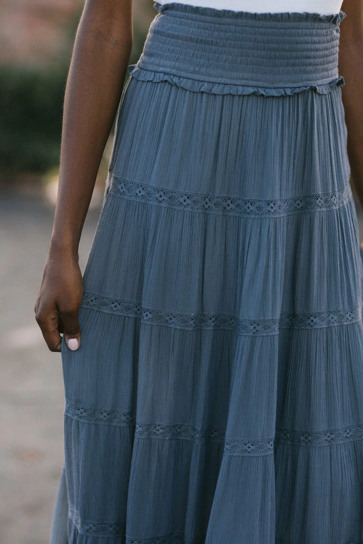 In Loom Doris Tiered Maxi Skirt Maternity Friendly