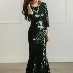 Latiste Clothing Valentina Low Back Sequin Gown
