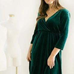 See And Be Seen Lucy Velvet Midi Dress Best Sellers