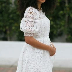 Just Me Antoinette Crocheted Lace Dress