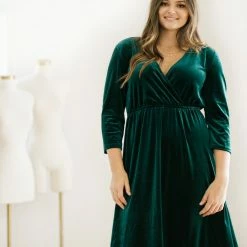 See And Be Seen Lucy Velvet Midi Dress Best Sellers