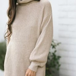 She + Sky Fleur Turtleneck Mini Dress