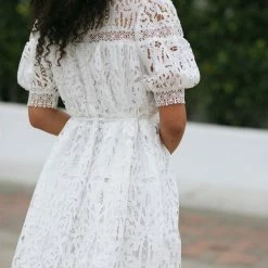 Just Me Antoinette Crocheted Lace Dress