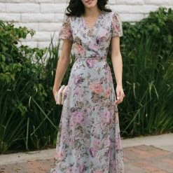 Aakaa Bridal Hallie Wrap Maxi Dress