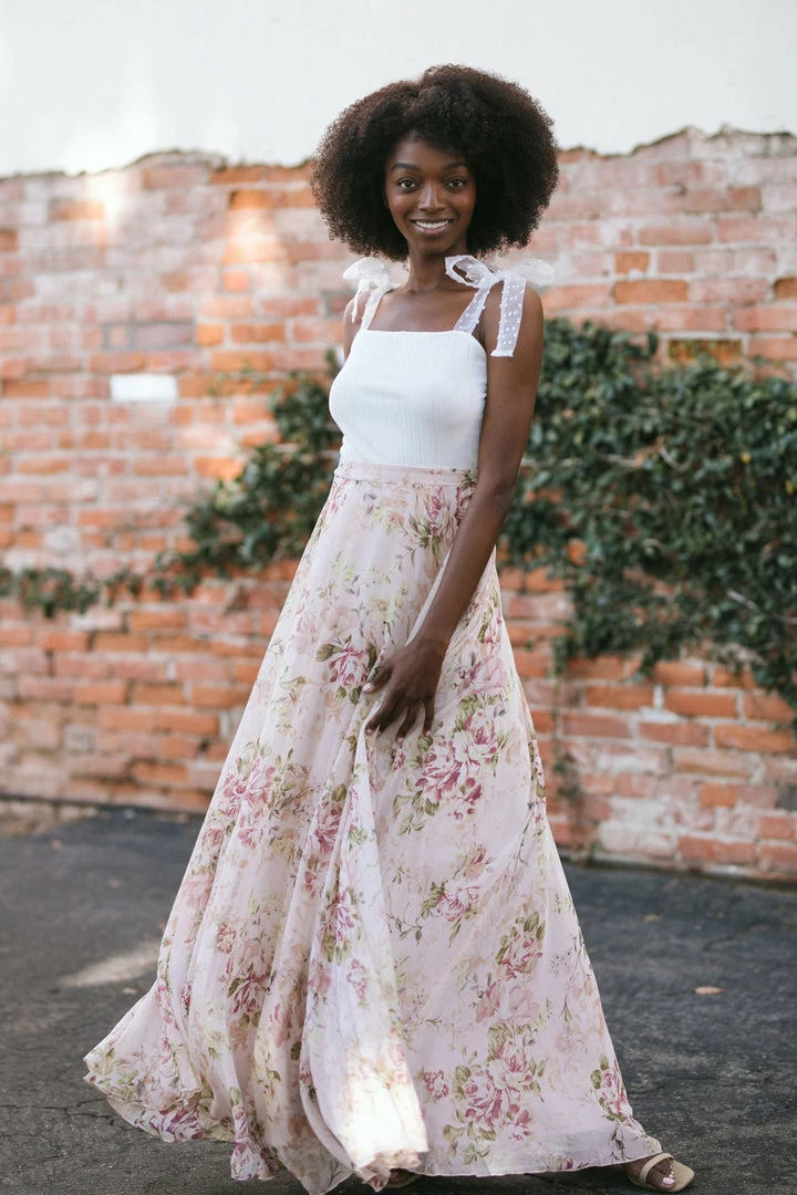 Aakaa Eleanor Floral Maxi Skirt Maternity Friendly