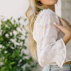 Bighit Fashion Devin Smocked Cropped Blouse