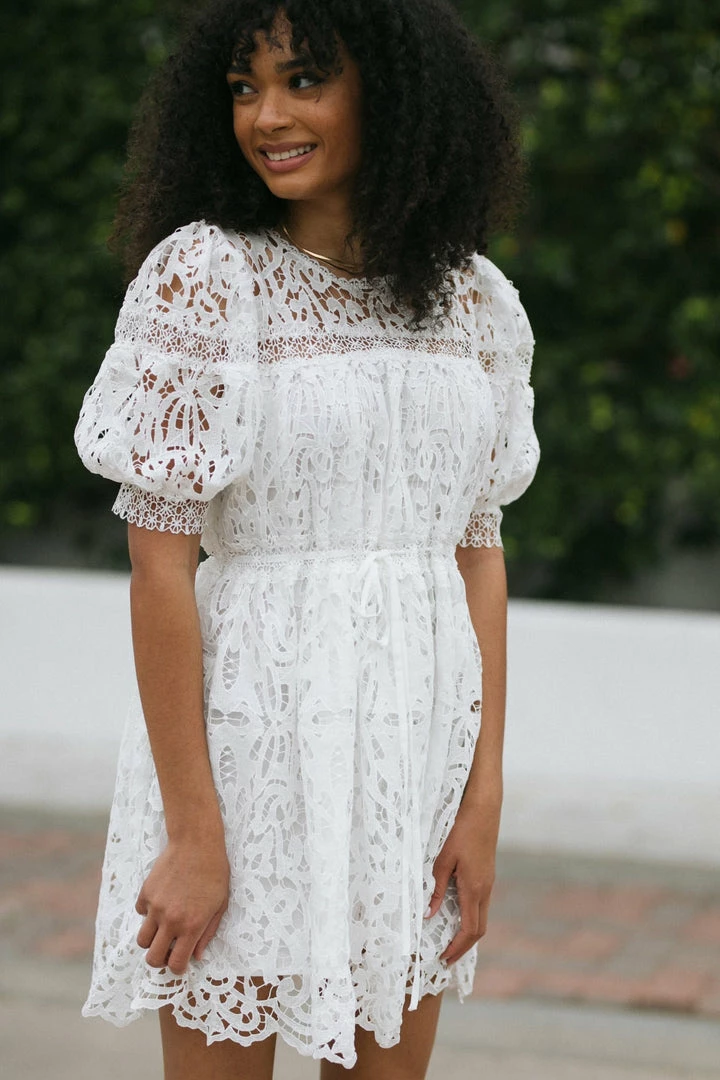 Just Me Antoinette Crocheted Lace Dress