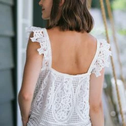 In Loom Hazel Crocheted Lace Tank