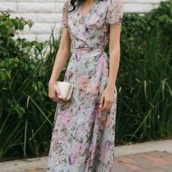 Aakaa Bridal Hallie Wrap Maxi Dress