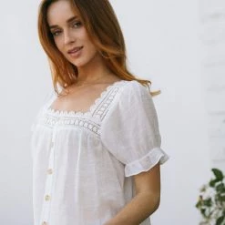 Blu Pepper Rhea Square Neck Blouse