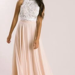 A.Peach Bridal Leighton White Sleeveless Lace Top