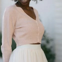 HYFVE Rae Cropped Terry Cardigan Clothing