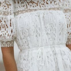 Just Me Antoinette Crocheted Lace Dress