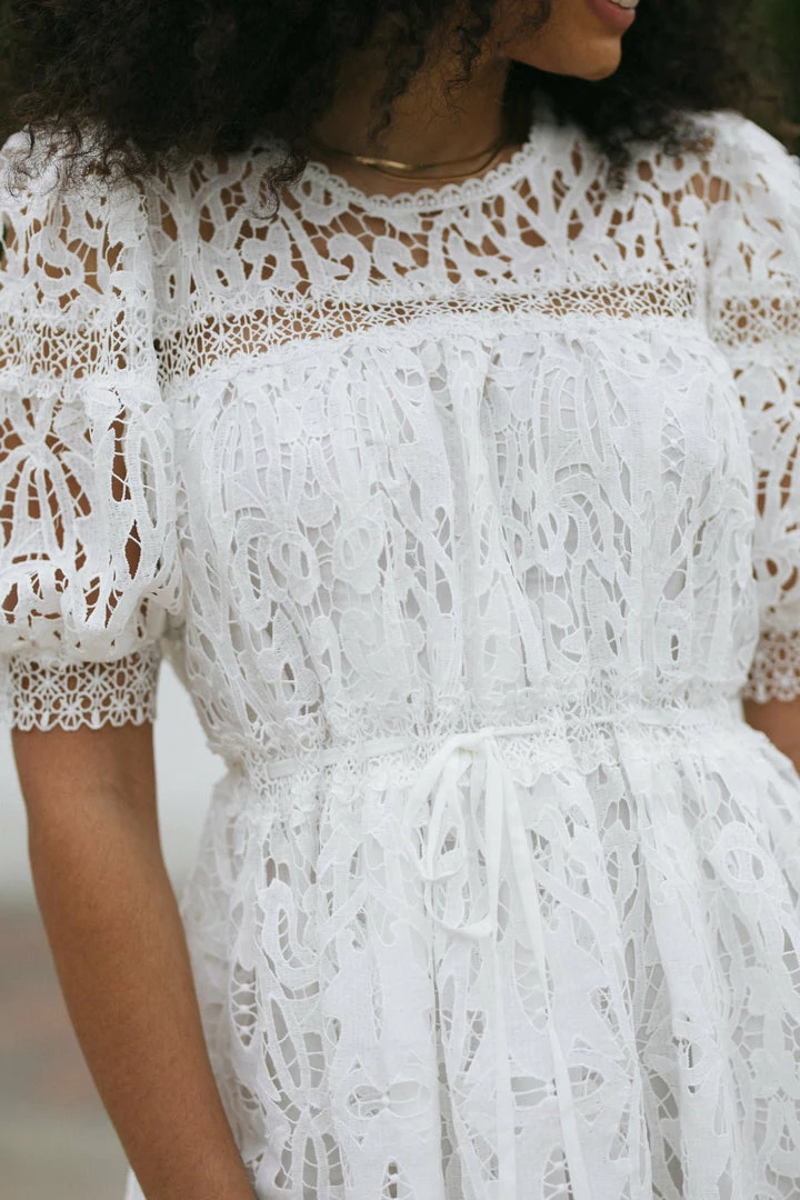 Just Me Antoinette Crocheted Lace Dress