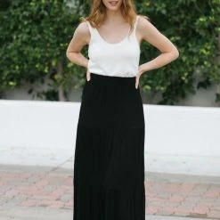Final Touch Geneva Tiered Maxi Skirt