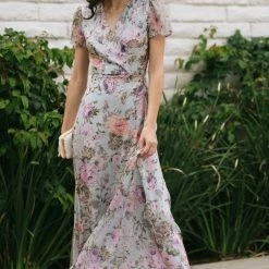 Aakaa Bridal Hallie Wrap Maxi Dress