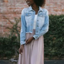 Kancan Dina Distressed Denim Jacket