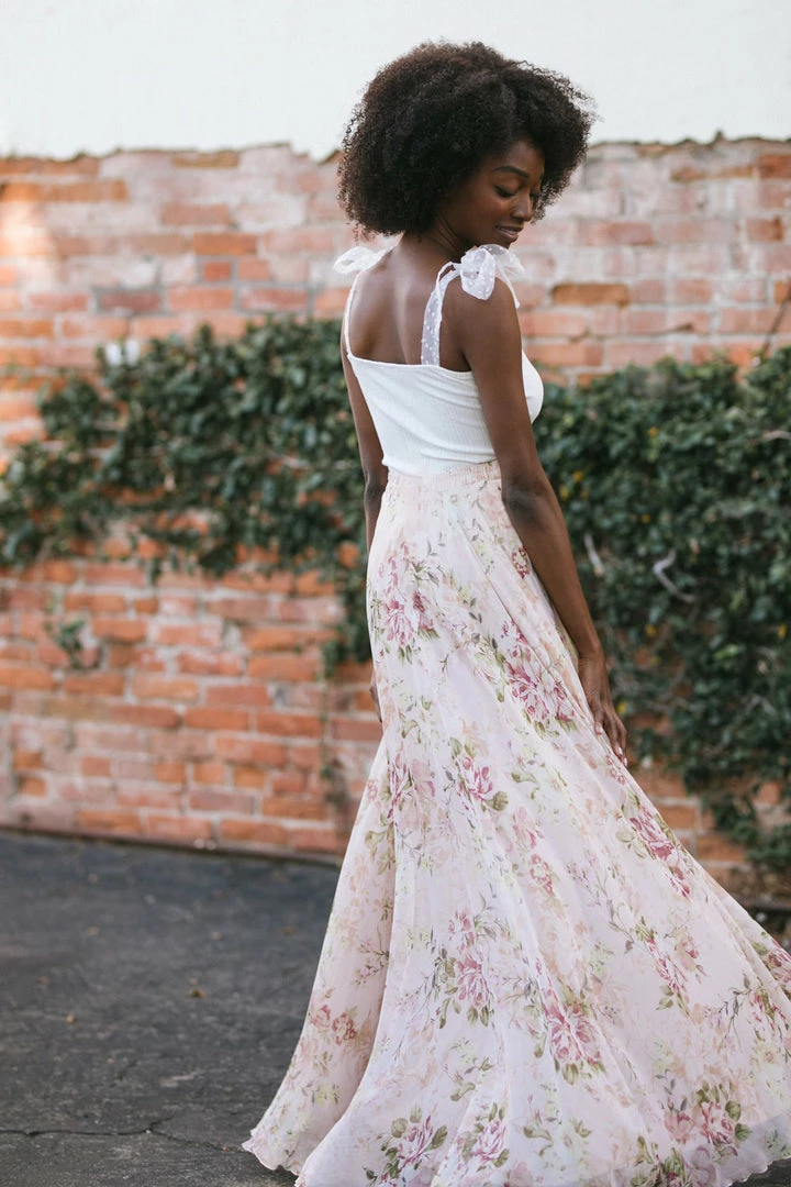 Aakaa Eleanor Floral Maxi Skirt Maternity Friendly