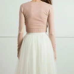 Dreamers Rosette Surplice Sweater Top