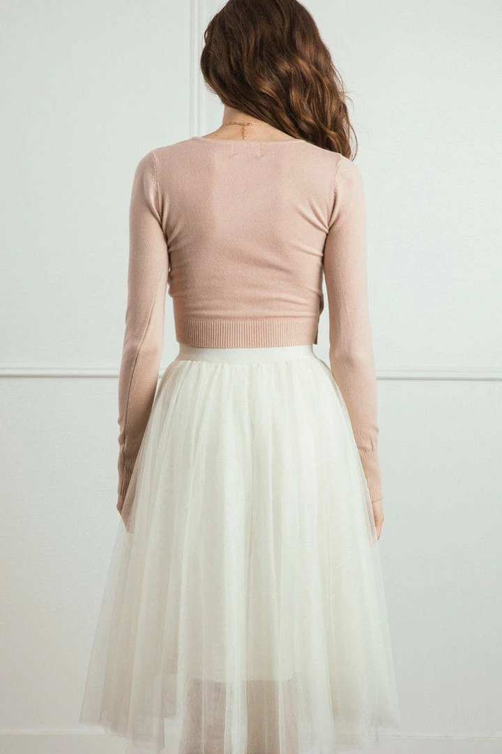 Dreamers Rosette Surplice Sweater Top