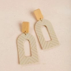Fame Eunice Leather Arch Earrings Accessories
