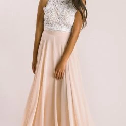 A.Peach Bridal Leighton White Sleeveless Lace Top