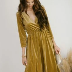 See And Be Seen Lucy Velvet Midi Dress Best Sellers
