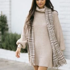 She + Sky Fleur Turtleneck Mini Dress