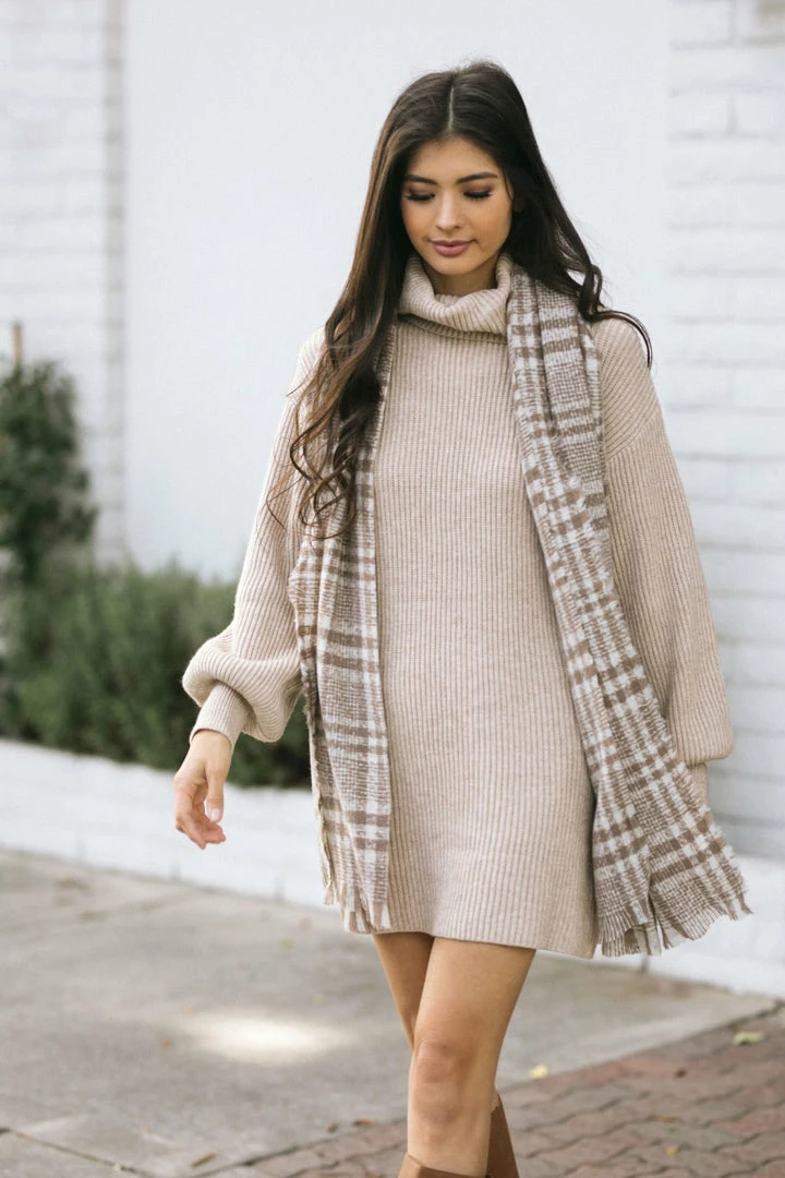 She + Sky Fleur Turtleneck Mini Dress