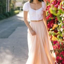 Style Melody Clothing Morgan Eyelet Buttoned Crop Top