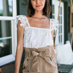 In Loom Hazel Crocheted Lace Tank