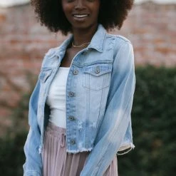 Kancan Dina Distressed Denim Jacket