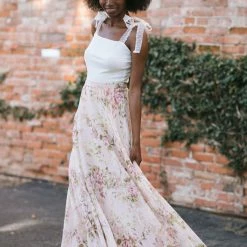 Aakaa Eleanor Floral Maxi Skirt Maternity Friendly