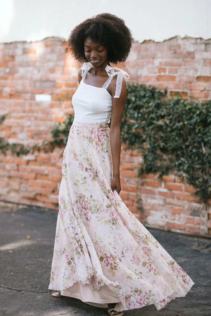 Aakaa Eleanor Floral Maxi Skirt Maternity Friendly